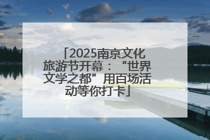 2025南京文化旅游节开幕：“世界文学之都”用百场活动等你打卡
